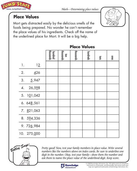 Free Printable Place Value Worksheets For 3rd Graders